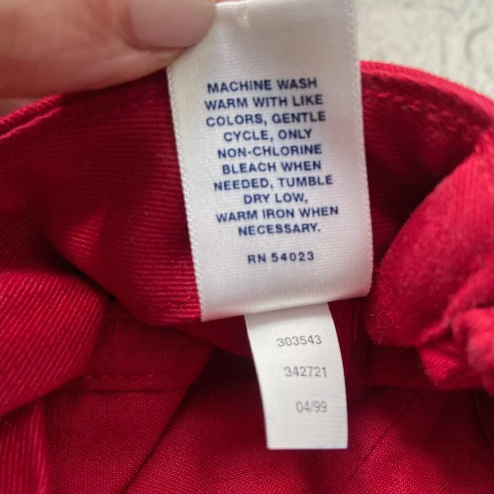 Baby Gap Cotton Baseball Hat – Red, Newborn 3–6 Months